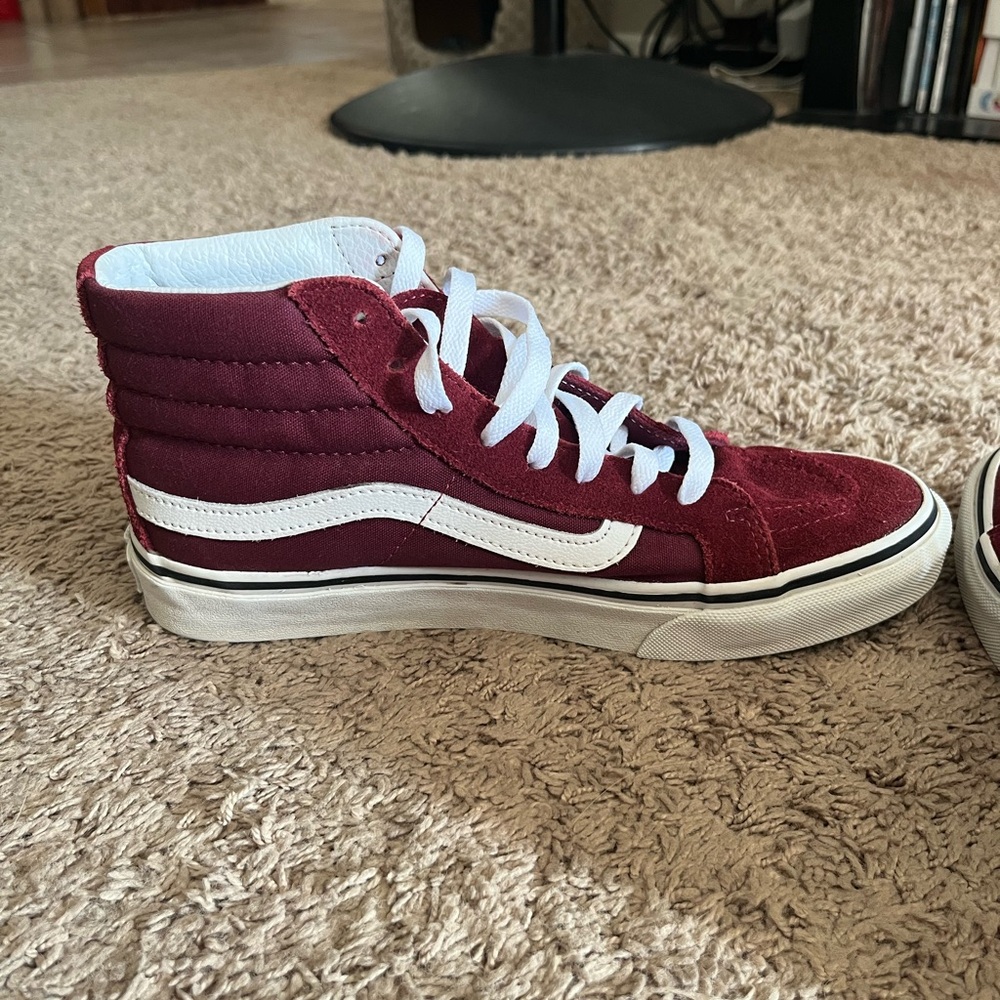 Vans Red Suede High-Top Sneakers - Picture 5 of 8